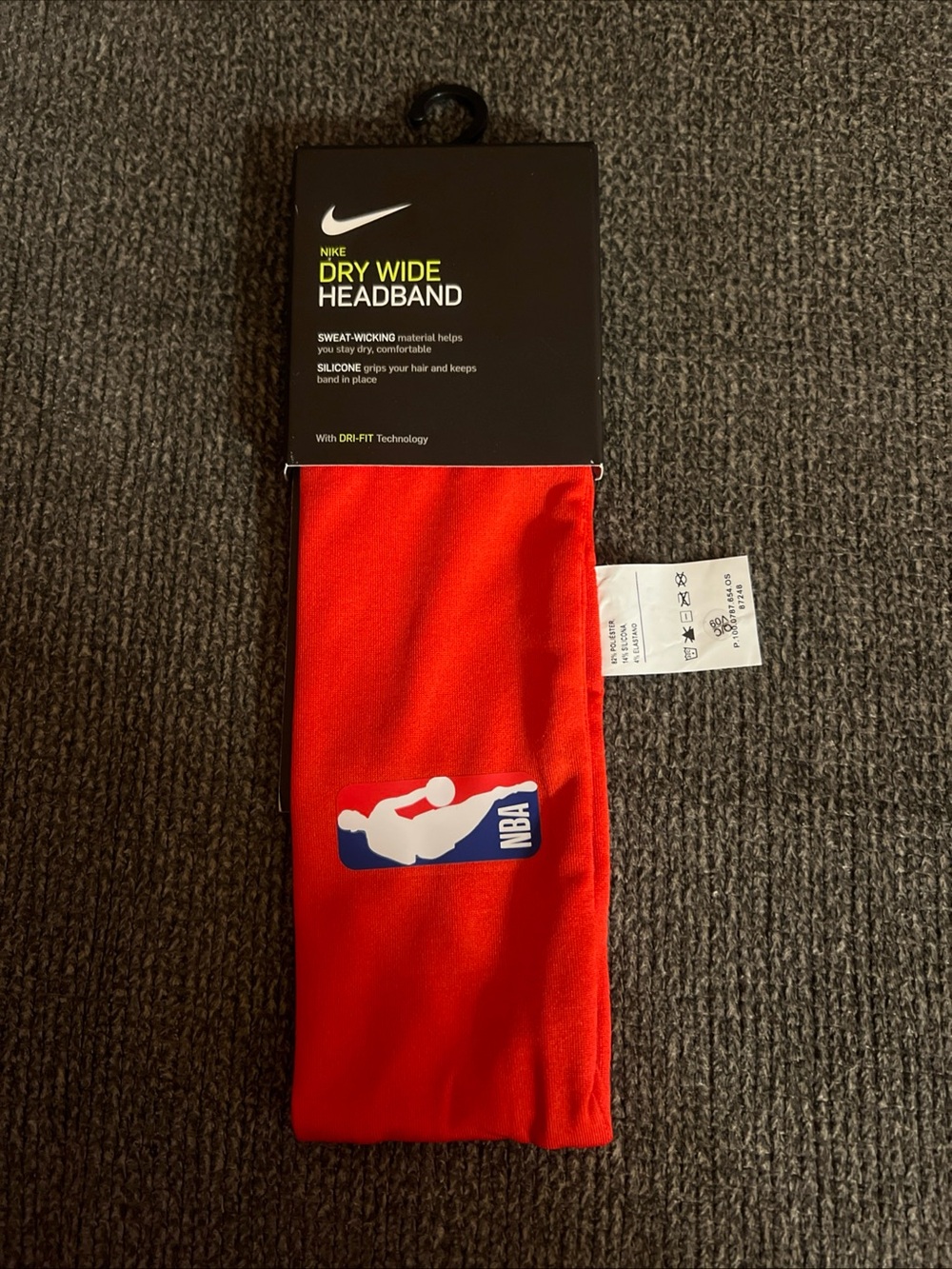 Nike NBA Bulls Raptors Team Issue Red Dri-Wide Headband